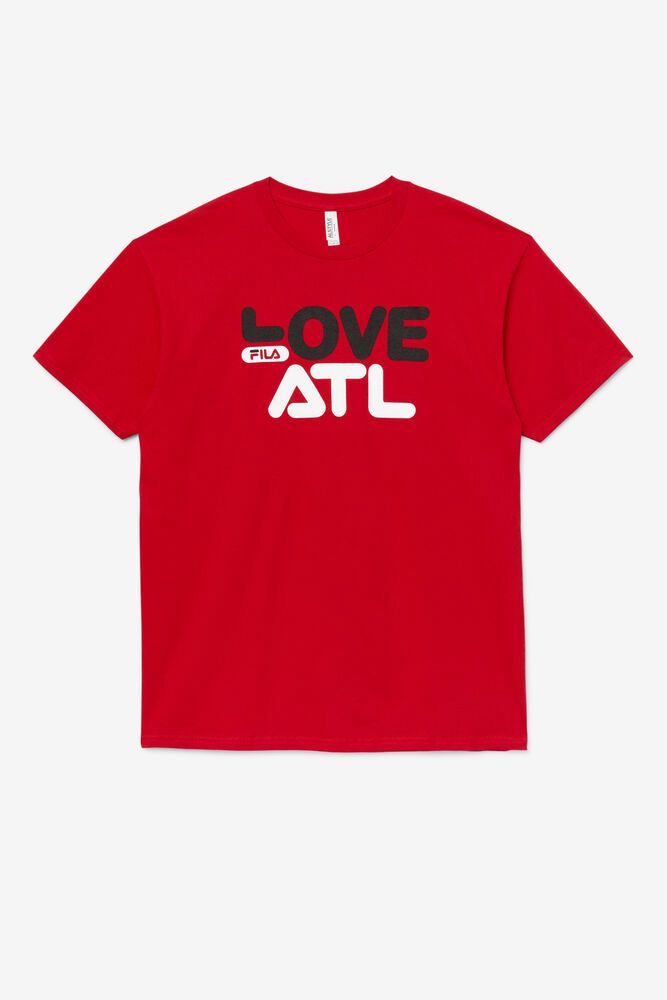 Fila Love Atl Red T-Shirt Mens - NZ 45923-WKZT